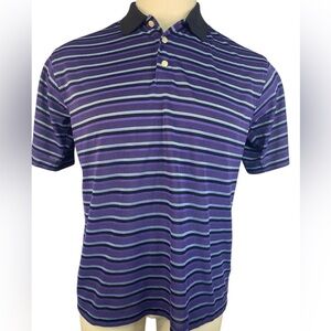 Bolle Golf Striped Purple Polo Shirt Men’s Medium